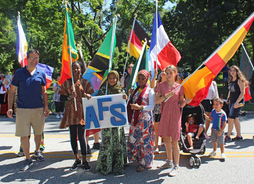 Parade of Flags at 2019 Cleveland One World Day - AFS